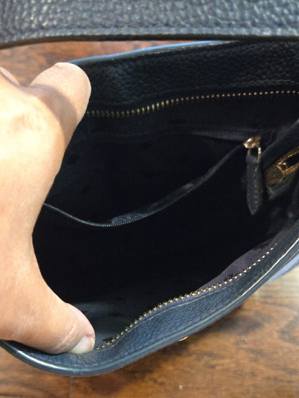 kate spade Patchwork Suede Crossbody Bag - Blue, Gray, Cream - Picture 4 of 5